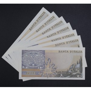 Italy. 1983 2000 Lire 7 Consecutive Pieces