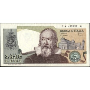 Italy. 1983 2000 Lire Prefix RA Z