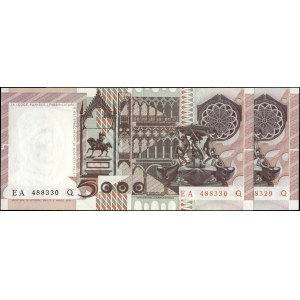 Italy. 1983 5000 Lire Consecutive Pair Prefix EA Q