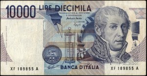 Italy. 1984 10000 Lire Replacement Prefix XF A