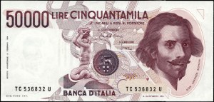 Italy. 1984 50000 Lire