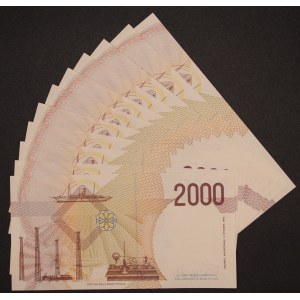Italy. 1990 2000 Lire Prefix AB A 11 Pieces