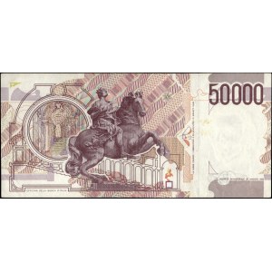 Italy. 1992 50000 Lire Replacement Prefix XC A