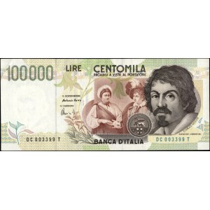 Italy. 1994 100000 Lire Prefix DC T