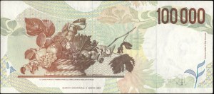 Italy. 1994 100000 Lire Prefix DE E