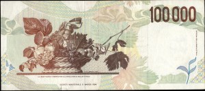 Italy. 1994 100000 Lire Prefix HA U