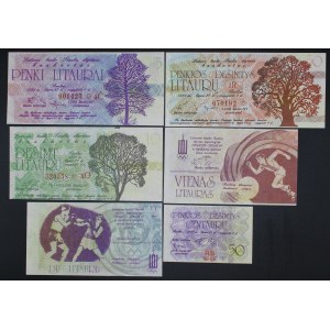 Lithuania. 1991 6 Piece Lot Private Issue