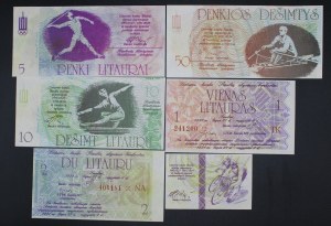 Lithuania. 1991 6 Piece Lot Private Issue