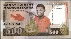Madagascar. 1993 500 Francs