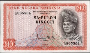 Malaysia. 1967 10 Ringgit
