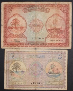 Maldives. 1960 5 and 10 Rupees