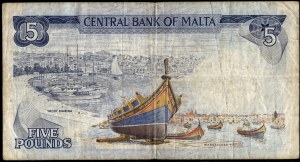Malta. 1973 5 Liri Prefix B/15