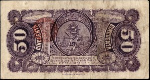 Mexico. 1915 50 Centavos Gobierno Convencionista