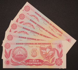 Nicaragua. 1992 5 Centavos 5 Pieces