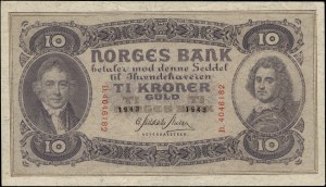 Norway. 1943 10 Kroner
