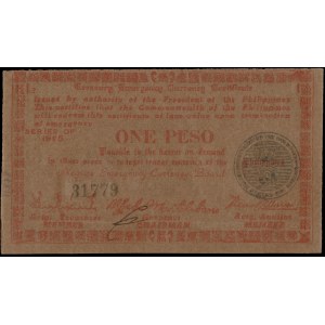 Philippines. 1945 1 Peso Negros Emergency Currency Board