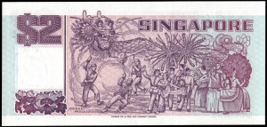 Singapore. 1992 2 Dollars