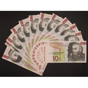 Slovenia. 1992 10 Tolarjev 12 Pieces