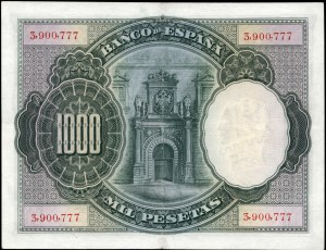 Spain. 1925 1000 Pesetas