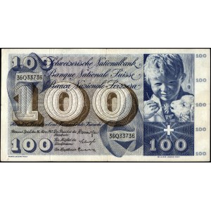 Switzerland. 1963 100 Franken Prefix 36Q