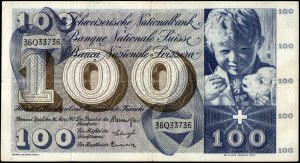 Switzerland. 1963 100 Franken Prefix 36Q