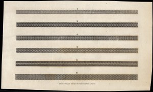 Great Britain. 1880s Charles Skipper & East Printers Banknote Border Samples