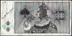 Great Britain. De La Rue Specimen 1980s 10 Test Note