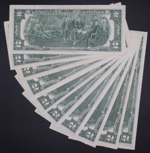 United States of America. 1976 2 Dollars 10 Pieces