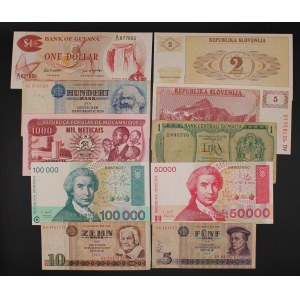 World. 1963-1991 Lot of 10 Pieces