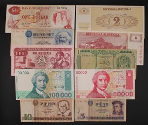 World. 1963-1991 Lot of 10 Pieces