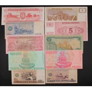 World. 1963-1991 Lot of 10 Pieces