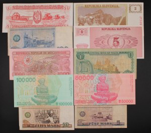 World. 1963-1991 Lot of 10 Pieces