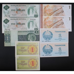 World. 1982-1993 Lot of 9 Banknotes