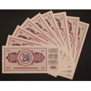 Yugoslavia. 1978 20 Dinara 9 Pieces
