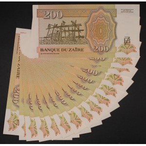Zaire. 1994 200 Zaires 15 Pieces