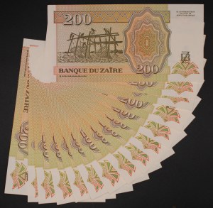 Zaire. 1994 200 Zaires 15 Pieces