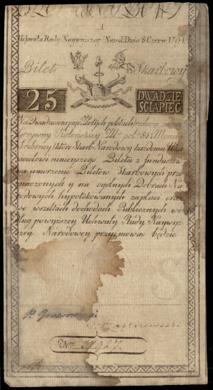 Poland. 1794 25 Zlotych Prefix A