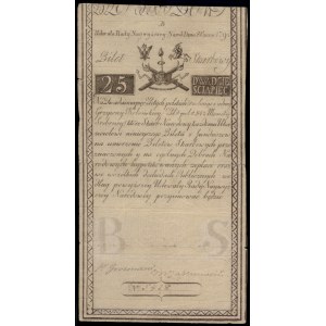Poland. 1794 25 Zlotych Prefix B Pieter de Vries & Comp