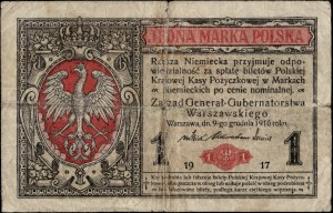 Poland. 1916 1 Marka General B