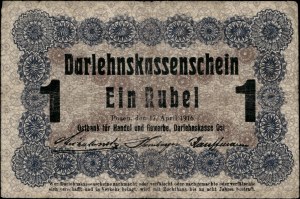 Poland. 1916 1 Rubel Dluzsza klauzula