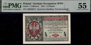 Poland. 1916 1/2 Marki Jeneral A