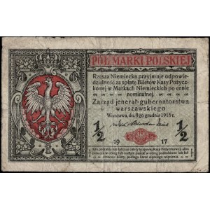 Poland. 1916 1/2 Marki Jeneral A