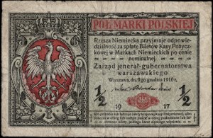Poland. 1916 1/2 Marki Jeneral A