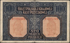 Poland. 1916 100 Marek 7 cyfr General