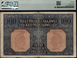 Poland. 1916 100 Marek 7 cyfr General