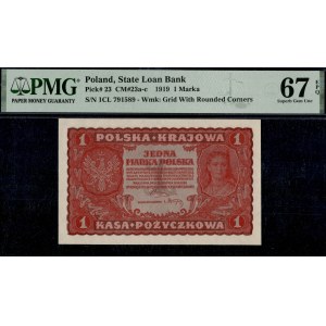 Poland. 1919 1 Marka Prefix 1CL