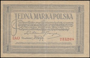 Poland. 1919 1 Marka Prefix IAO