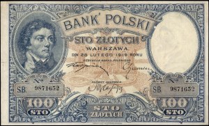Poland. 1919 100 Zlotych Prefix SB