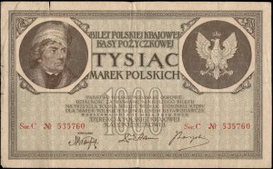 Poland. 1919 1000 Marek 2x ser. C