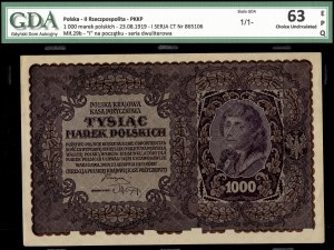 Poland. 1919 1000 Marek I Serja CT